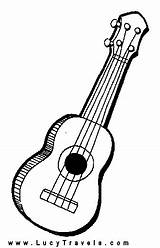 Coloring Pages Guitars Guitar Kids Drawing sketch template