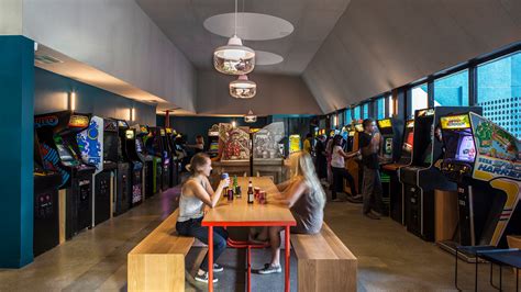 pac man  pinball las coolest arcade bars journal hotels