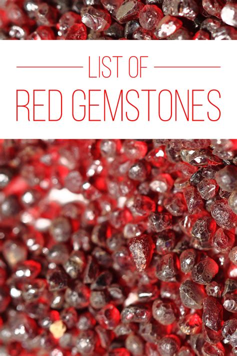 red gemstones list   red gems gem rock auctions