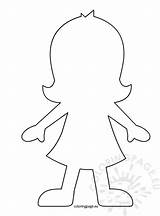 Doll Template Paper Girl Outline Coloring Fille Drawing sketch template