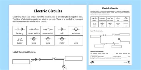 electric circuits worksheet electric circuits circuits circuits
