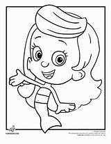 Bubble Guppies Coloring Molly Pages Jr Cartoon sketch template