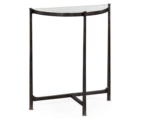 Small Glass Console Table Black Swanky Interiors