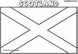 Flag Coloring Pages England Scotland Kids Colouring Printable British Template Sheets Google Colorings sketch template