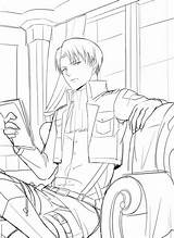Levi Coloring Pages Colouring Popular Anime sketch template