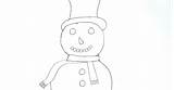 Snowman Coloring sketch template