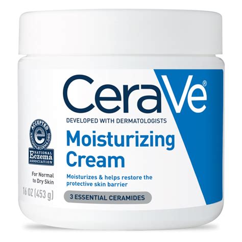 cerave moisturizing cream daily face  body moisturizer  dry skin