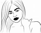 Drawing Cartoon Jenner Kylie Clipartmag sketch template