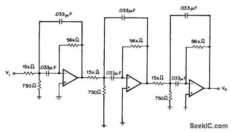 75o Hz Sixth Order Bandpass Filter Circuit Basic Circuit Circuit