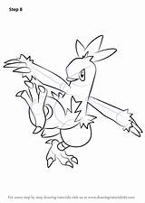 Draw Step Pokemon Combusken Drawing Tutorials sketch template