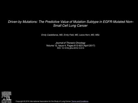 driven  mutations  predictive   mutation subtype  egfr