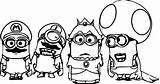 Coloring Pages Minions Minion Kids sketch template
