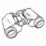 Drawing Binocular Binoculars Getdrawings sketch template
