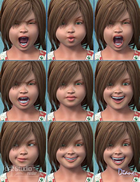 adorbs expressions for skyler and genesis 2 female s daz 3d