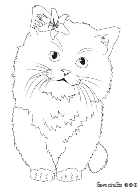 cute kitten coloring page favecraftscom