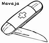 Navaja Navajas Suiza Swiss sketch template