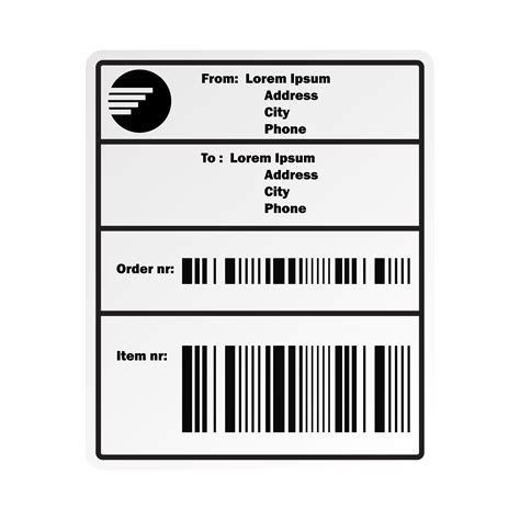 shipping barcode label sticker  shipping company  vector art  vecteezy
