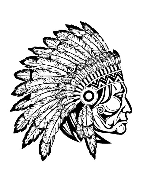 native american coloring pages  adults coloring adult indian