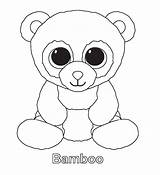 Beanie Boo Ty Coloring Pages Boos Bamboo Printable Panda Kleurplaten Kids Baby Print Babies Colouring Party Da Colorare Slush Disegni sketch template