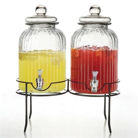 Style Setter Springfield 2 Pc Glass Beverage Dispenser Set With Stand
