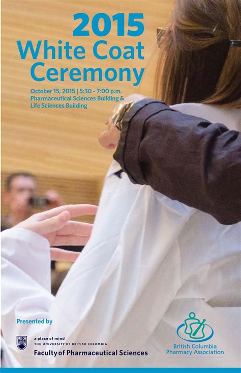 white coat ceremony program  ubc faculty  pharmaceutical sciences issuu