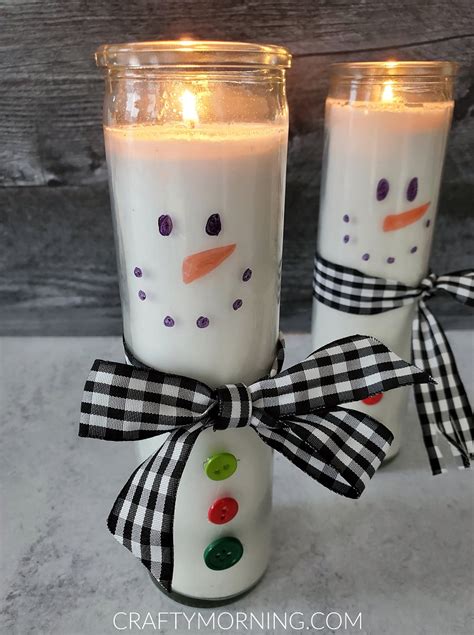 reversible dollar tree candles ghost snowman crafty