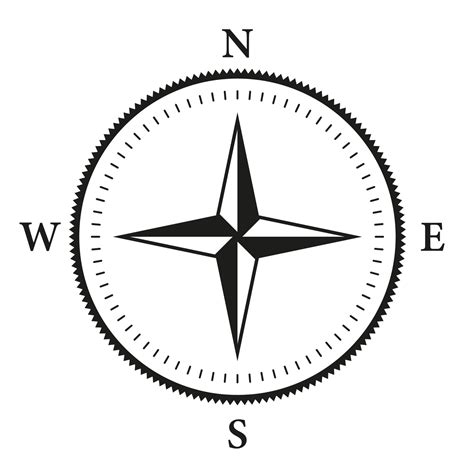adventure direction arrow  north south west east orientation navigator modern sign compass