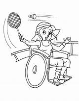 Badminton Cadeira Rodas Menina Jogando Discapacidad Boyama Tudodesenhos Cabezas Rompe Triumph Paralympique Bestcoloringpages sketch template