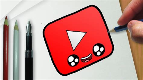 como desenhar a logo do youtube kawaii youtube