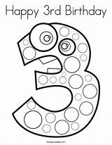 Coloring Birthday Happy Pages 3rd Number Three Printable Print 4th Clipart Colouring Color Preschool Numbers Noodle Twisty Twistynoodle Getcolorings Drawings sketch template