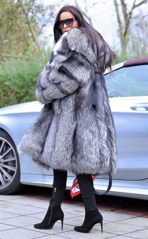 long hair and fox fur coats women fur coat fur hood coat