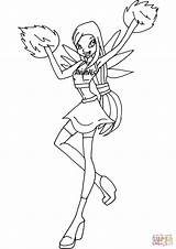 Roxy Coloring Pages Winx Club Silhouettes Categories sketch template