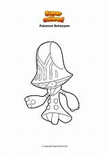 Pokemon Beheeyem Coloriage Sobble Garchomp Mew Supercolored Galar sketch template