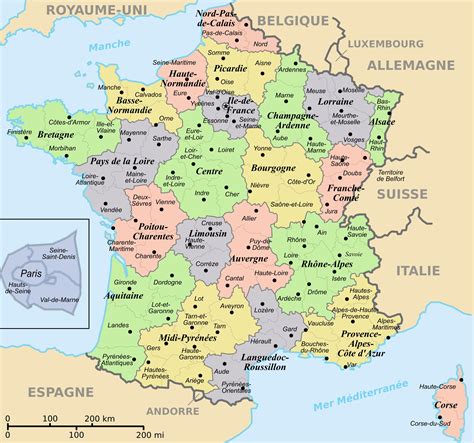 regions  departements map  france france map regions  france france