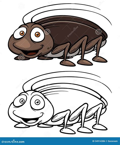 cartoon cockroach royalty  stock image image