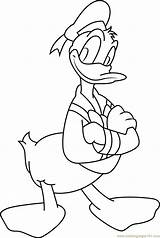 Coloring Donald Disney Looking Duck Pages Coloringpages101 sketch template