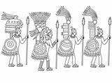 Aztec Aztecas Guerreros Azteca Aztecs Aztechi Warriors Imperio Krieger Guerrieri sketch template