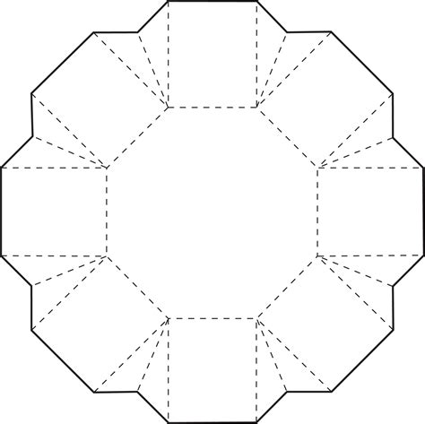 octagon box box template   printable