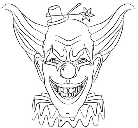 scary clown coloring pages  educative printable