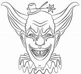 Scary Coloring Clown Pages Printable Halloween Drawing Colouring Face Educative Clowns Evil Educativeprintable Killer Faces Choose Board sketch template
