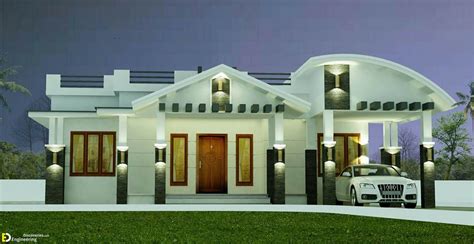 sq ft contemporary style single storey house design  plan engineering discoveries