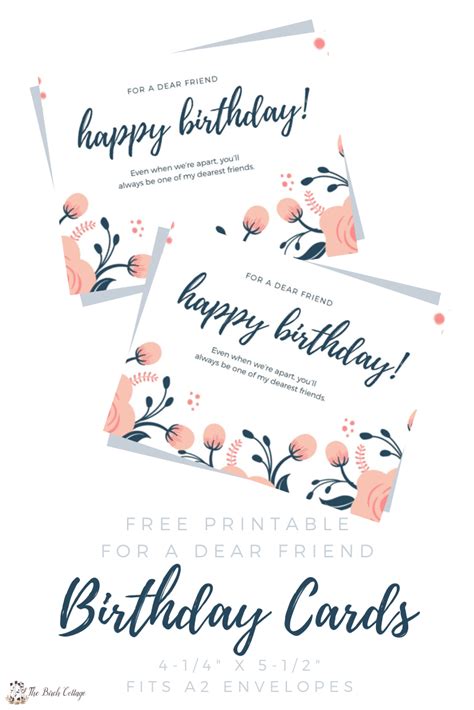printable happy birthday cards   dear friend   birch