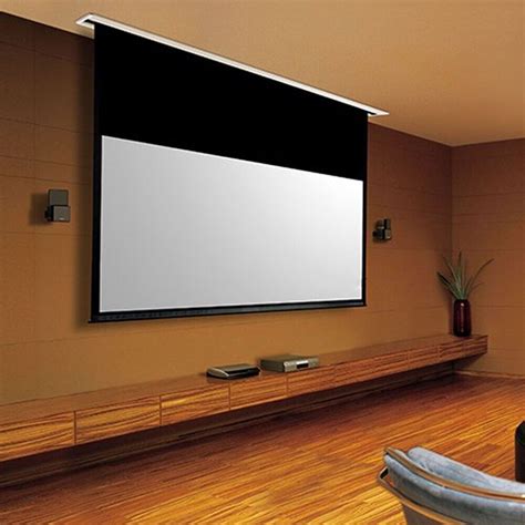 motorized hd projector screen  home theater cinema projection  remote ebay