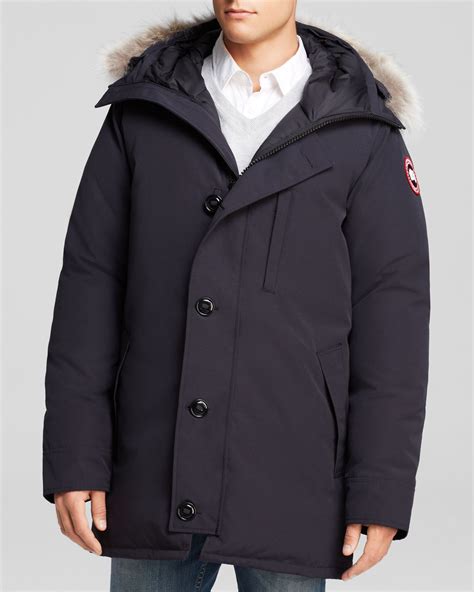 Canada Goose Chateau Parka With Fur Hood In Blue For Men