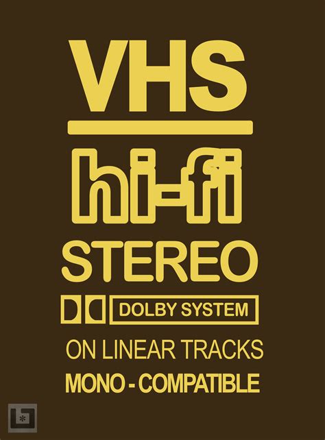 vhs hifi stereo label recreation  logocryo