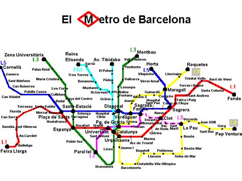 barcelona metro map map travel holiday vacations