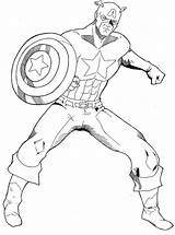 Coloring Captain America Kids Pages Popular sketch template