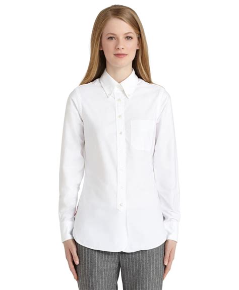 womens white oxford button down collar shirts nice winter coats