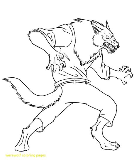 werewolf coloring pages printable  getdrawings