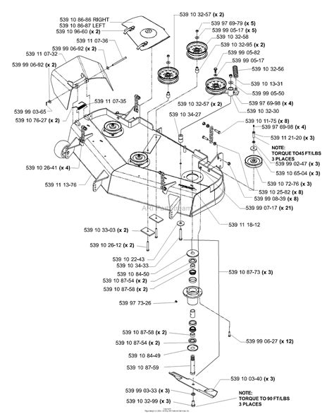 husqvarna iz  tskaa   parts diagram  deck assembly  part